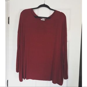 Burgundy Long Sleeve Piko